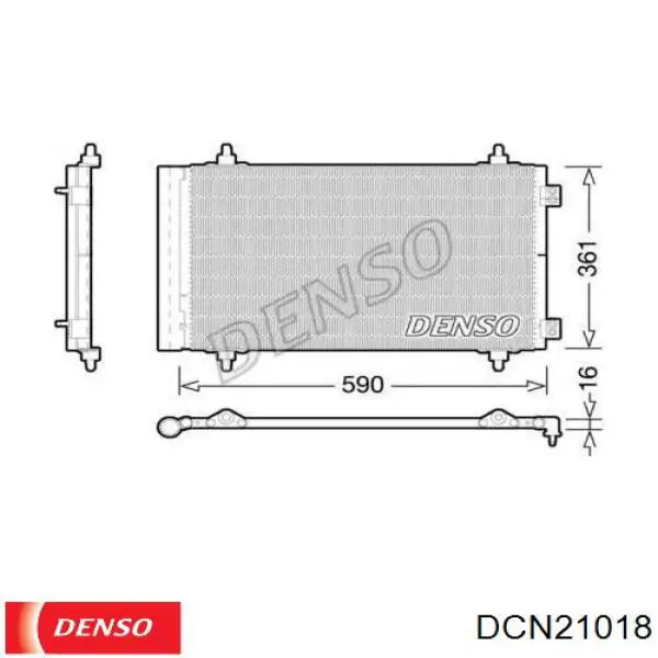 Купити DCN21018 Denso Радіатор системи охолодження кондиціонера