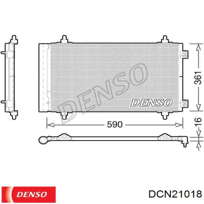 DCN21018 Denso радіатор кондиціонера
