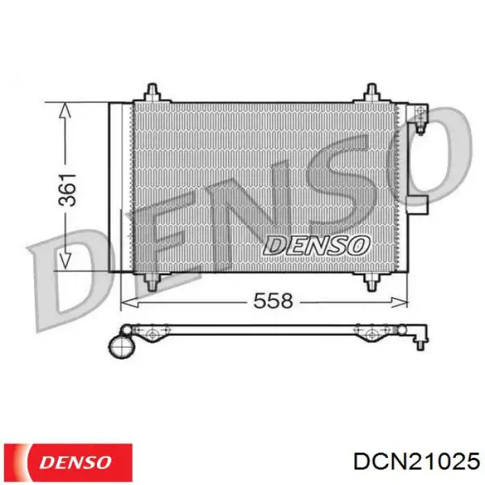 Купити DCN21025 Denso Радіатор системи охолодження кондиціонера