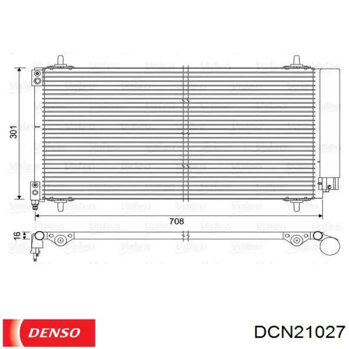 Купити DCN21027 Denso Радіатор системи охолодження кондиціонера