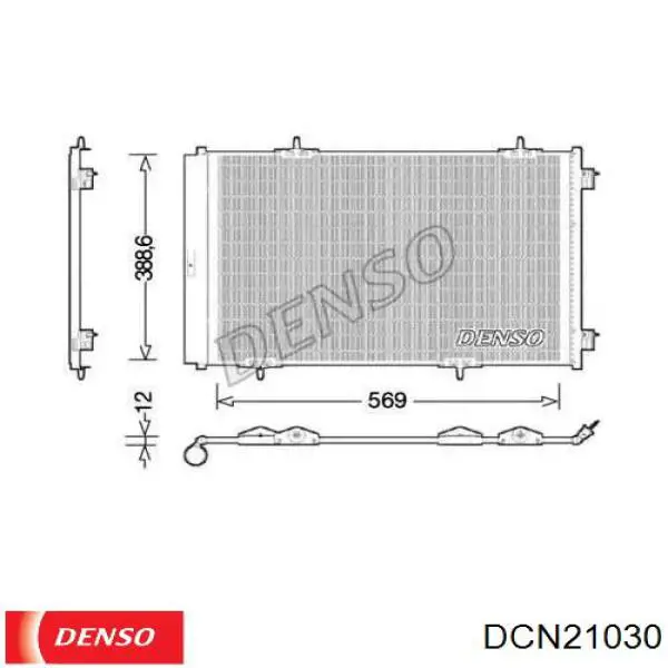 Купити DCN21030 Denso Радіатор системи охолодження кондиціонера