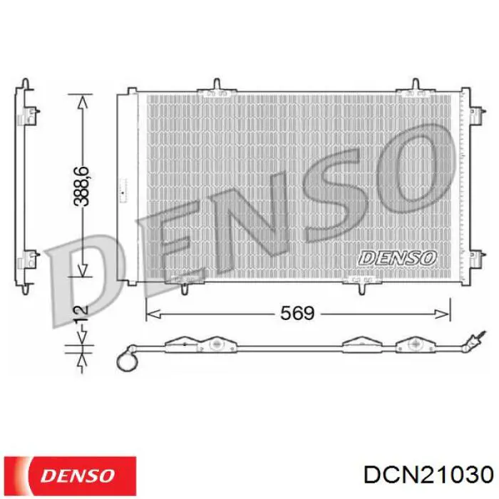 DCN21030 Denso радіатор кондиціонера