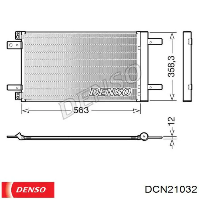 Конденсатор кондиціонера Denso DCN21032 ціна, від 124.28 USD
