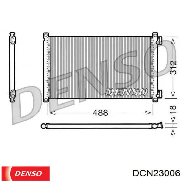 Радіатор охолодження кондиціонера Denso DCN23006