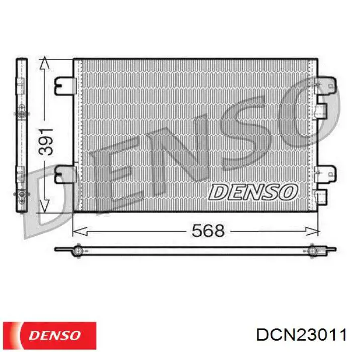 DCN23011 Denso радіатор кондиціонера