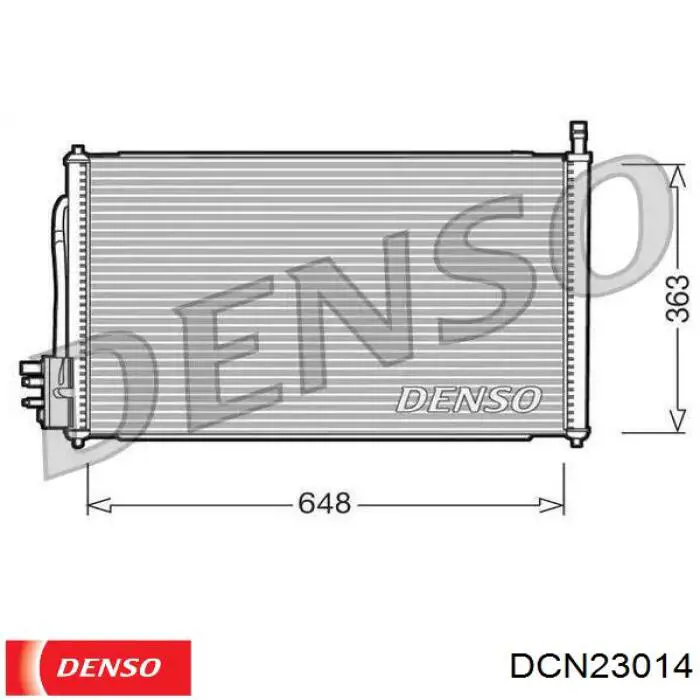 Купити DCN23014 Denso Радіатор системи охолодження кондиціонера