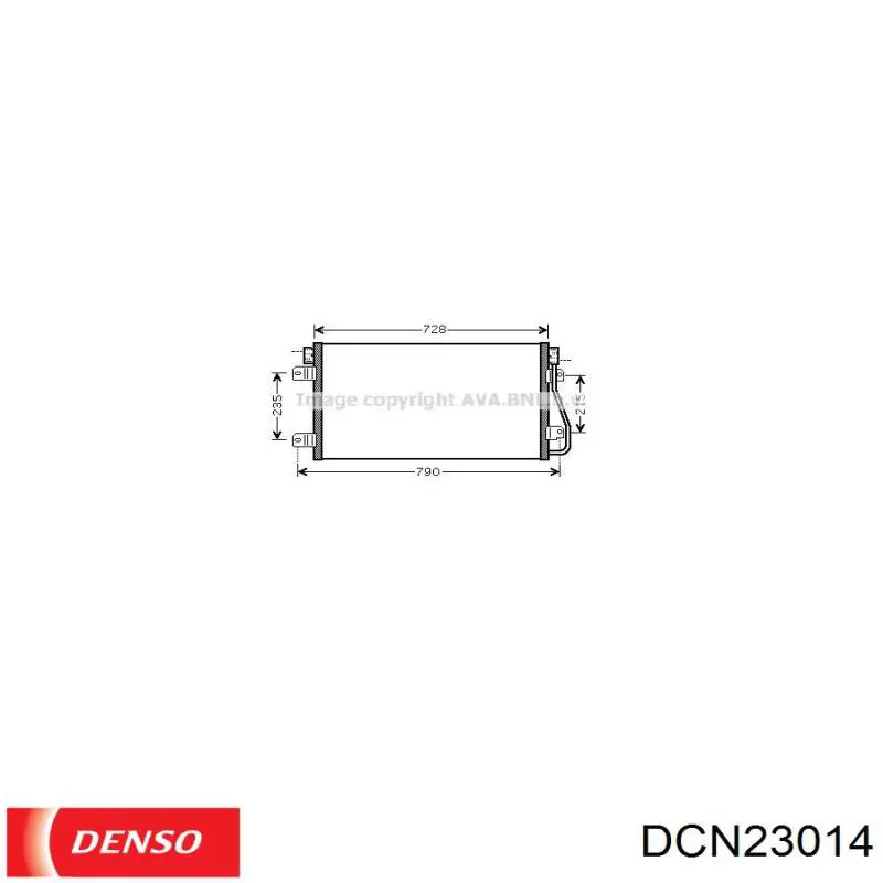Радіатор кондиціонера DCN23014 Denso