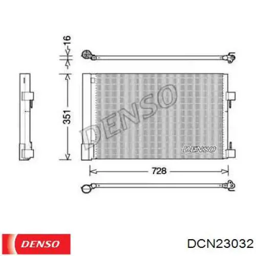 Радіатор кондиціонера DCN23032 Denso