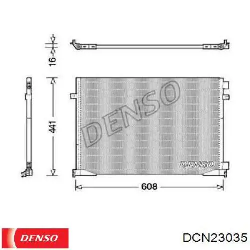 DCN23035 Denso радіатор кондиціонера