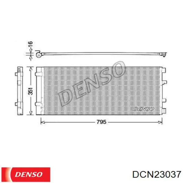 Радіатор кондиціонера DCN23037 Denso