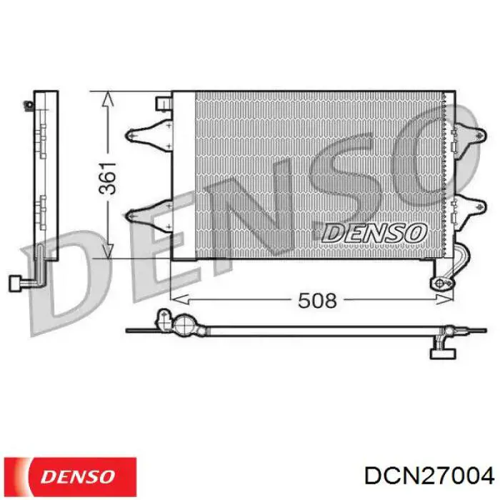 Купити DCN27004 Denso Радіатор системи охолодження кондиціонера