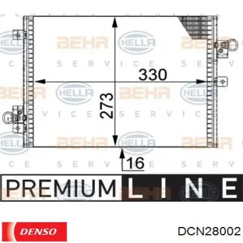 Радіатор охолодження кондиціонера Denso DCN28002