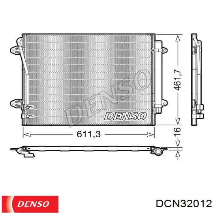 Радіатор кондиціонера DCN32012 Denso