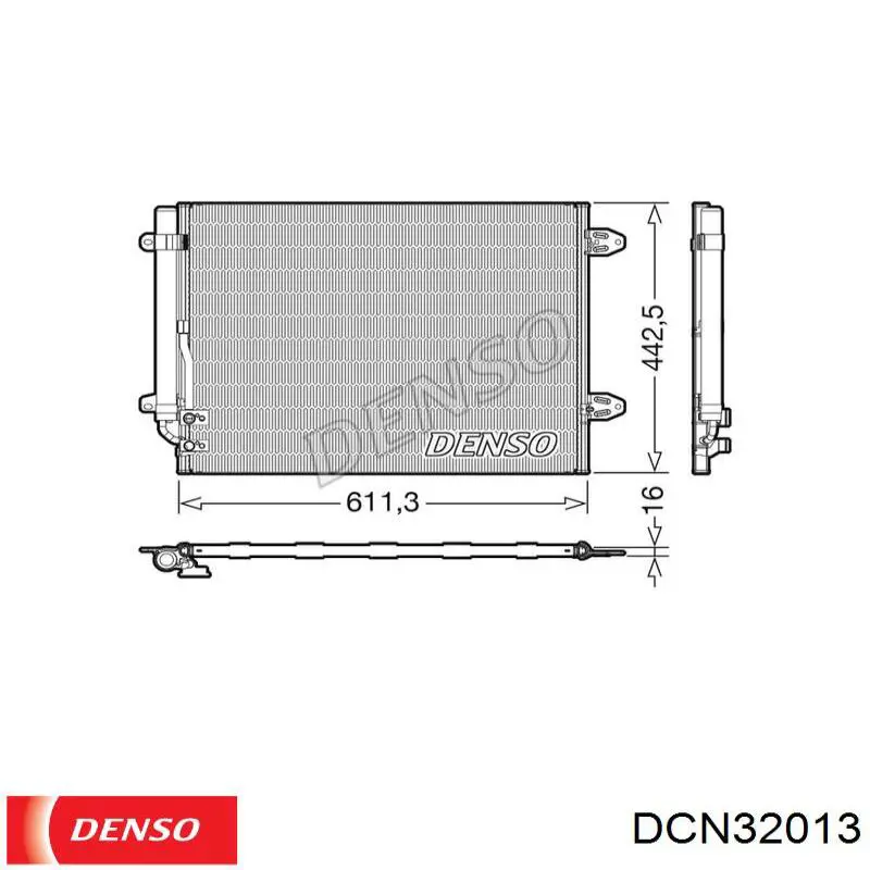 Радіатор кондиціонера DCN32013 Denso
