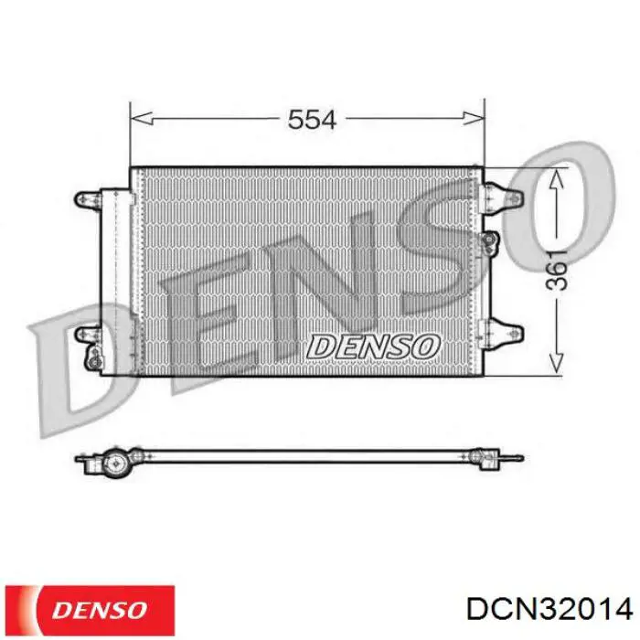 DCN32014 Denso радіатор кондиціонера