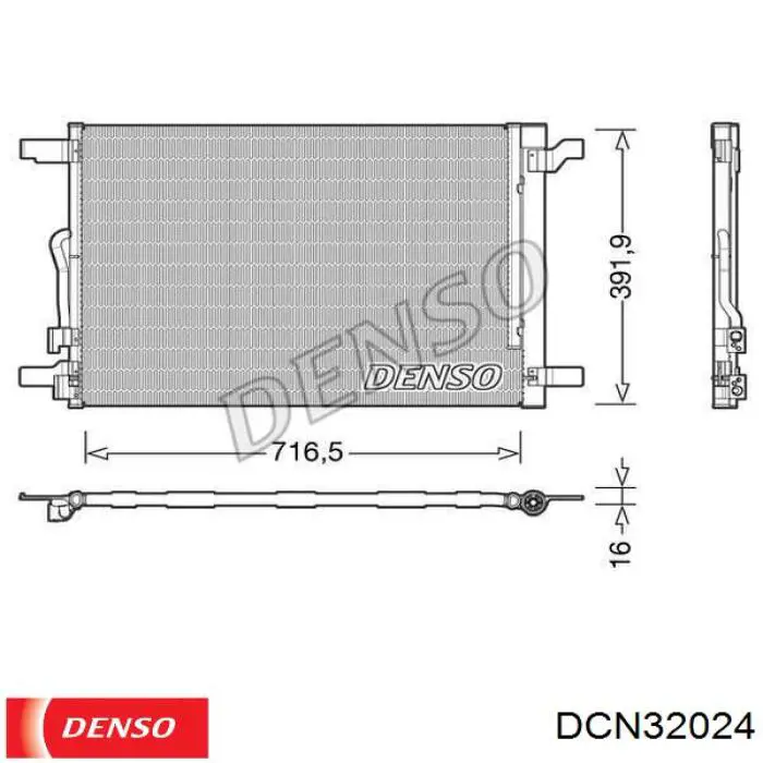Конденсатор кондиціонера Denso DCN32024 ціна, від 77.46 USD