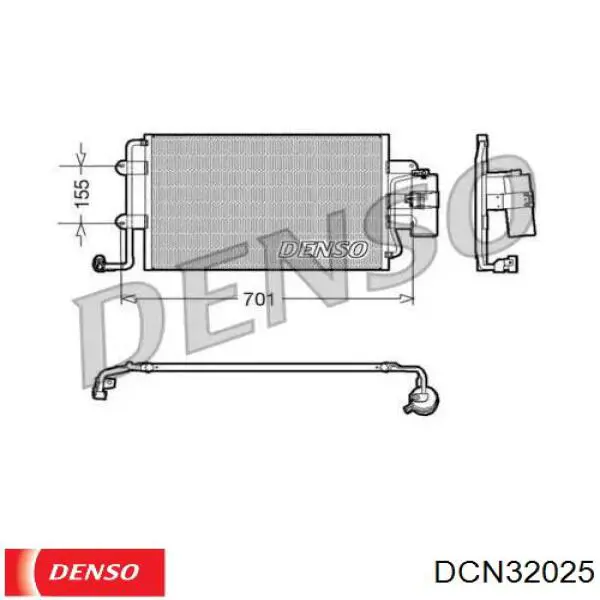 Купити DCN32025 Denso Радіатор системи охолодження кондиціонера