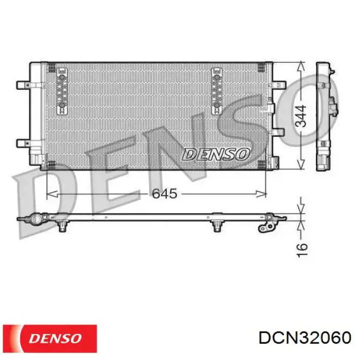 Купити DCN32060 Denso Радіатор системи охолодження кондиціонера