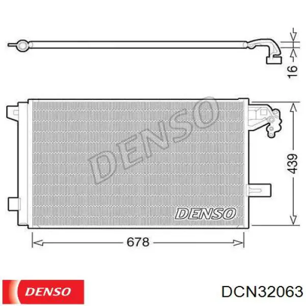 Конденсатор кондиціонера Denso DCN32063 ціна, від 104.89 USD