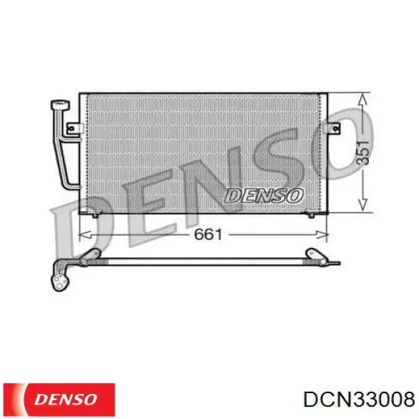 DCN33008 Denso радіатор кондиціонера