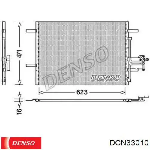 Конденсатор кондиціонера Denso DCN33010 ціна, від 126.83 USD