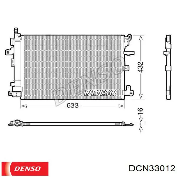 Радіатор кондиціонера DCN33012 Denso