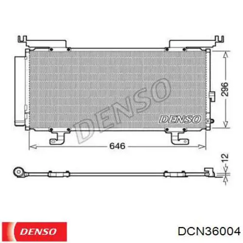 DCN36004 Denso радіатор кондиціонера