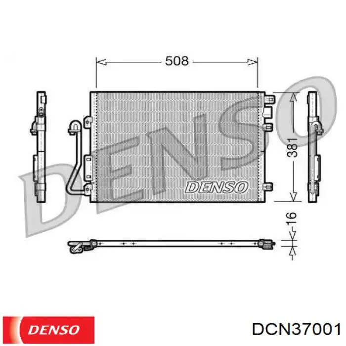 Купити DCN37001 Denso Радіатор системи охолодження кондиціонера