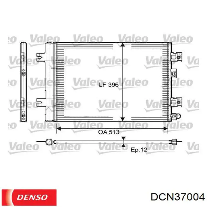 Купити DCN37004 Denso Радіатор системи охолодження кондиціонера