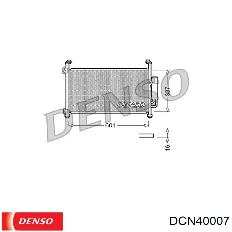 DCN40007 Denso радіатор кондиціонера