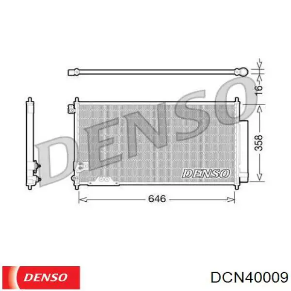 Купити DCN40009 Denso Радіатор системи охолодження кондиціонера