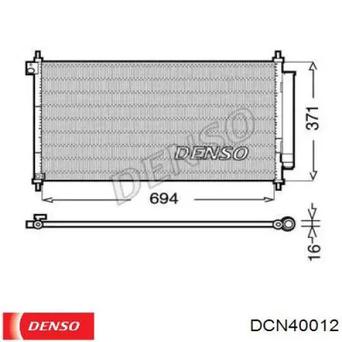 Конденсатор кондиціонера Denso DCN40012 ціна, від 76.74 USD