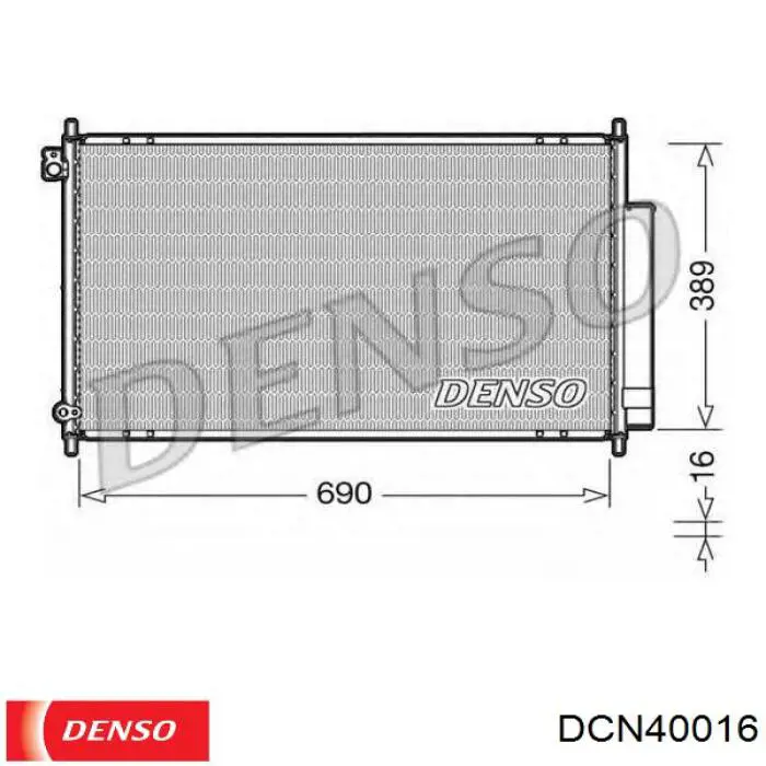 DCN40016 Denso радіатор кондиціонера