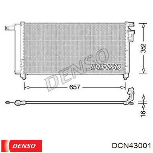 DCN43001 Denso радіатор кондиціонера