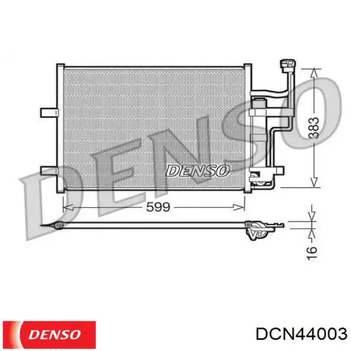 Купити DCN44003 Denso Радіатор системи охолодження кондиціонера