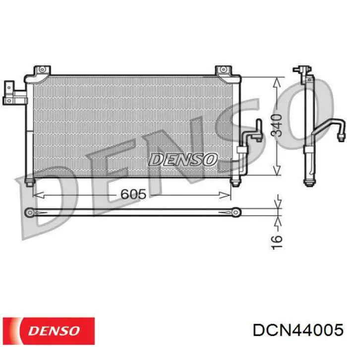 Радіатор охолодження кондиціонера Mazda C10061480B