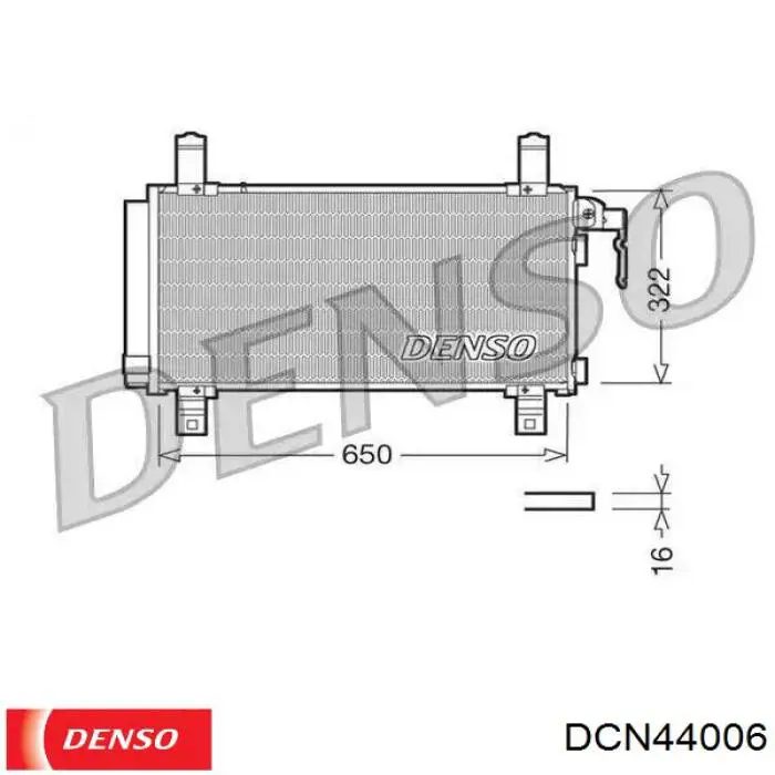 Купити DCN44006 Denso Радіатор системи охолодження кондиціонера