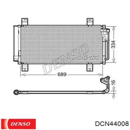 DCN44008 Denso радіатор кондиціонера
