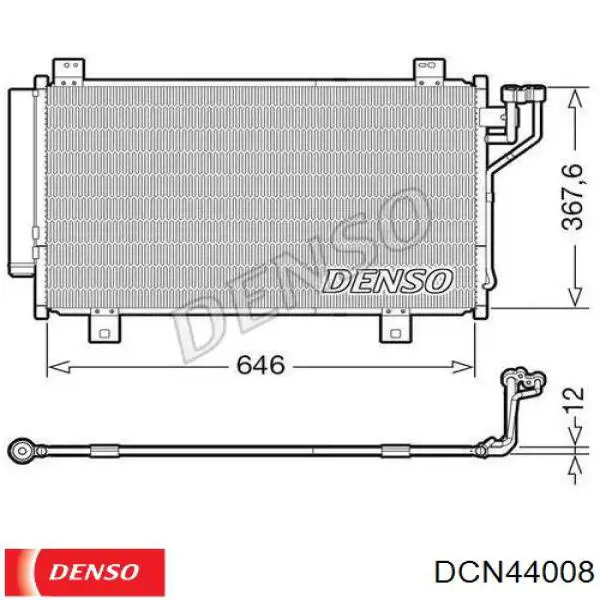 Купити DCN44008 Denso Радіатор системи охолодження кондиціонера
