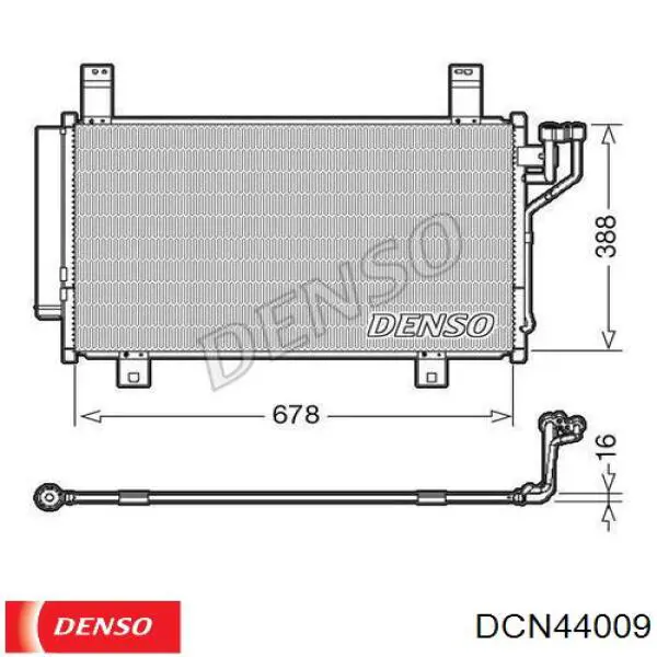 DCN44009 Denso радіатор кондиціонера