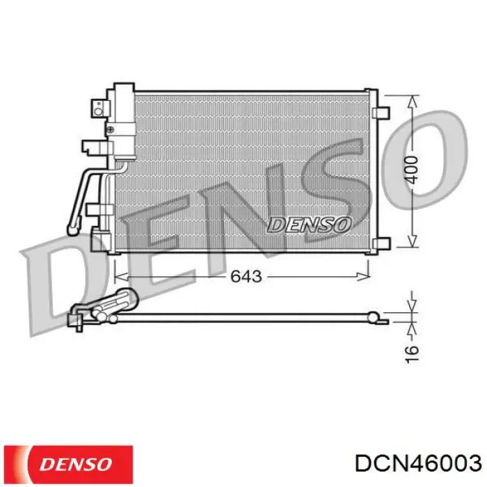 Радіатор кондиціонера DCN46003 Denso