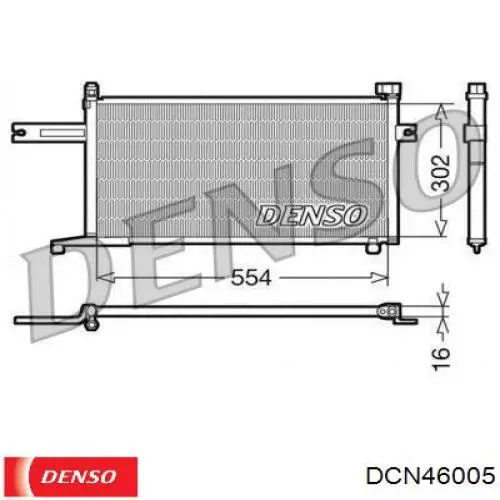 Купити DCN46005 Denso Радіатор системи охолодження кондиціонера