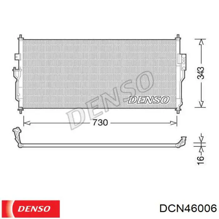 Конденсатор кондиціонера Denso DCN46006 ціна, від 126.70 USD