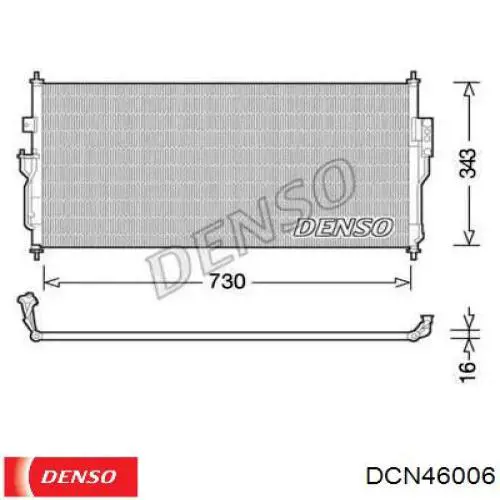 Радіатор кондиціонера DCN46006 Denso