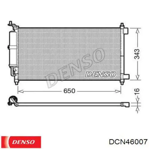 DCN46007 Denso радіатор кондиціонера