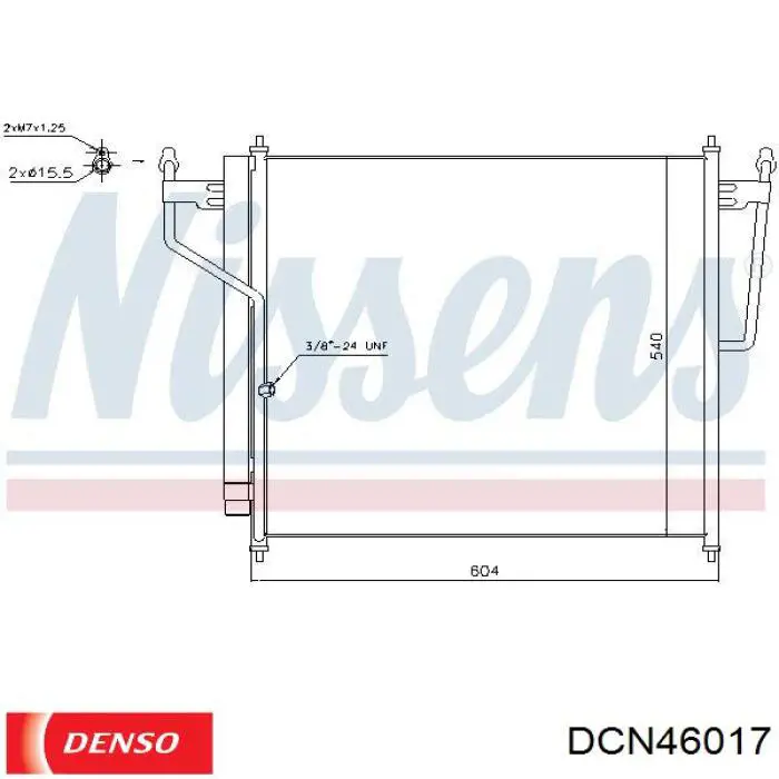 Купити DCN46017 Denso Радіатор системи охолодження кондиціонера