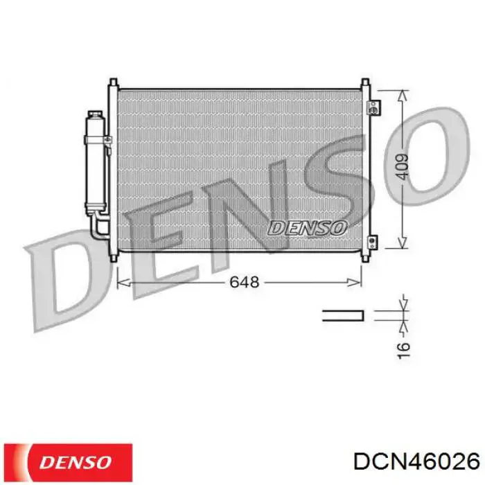 Купити DCN46026 Denso Радіатор системи охолодження кондиціонера