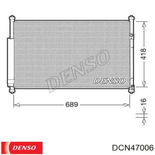 Конденсатор кондиціонера Denso DCN47006 ціна, від 80.86 USD