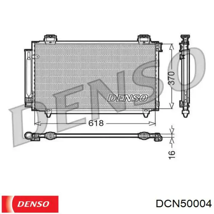 Радіатор кондиціонера DCN50004 Denso