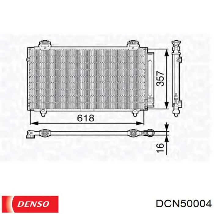 Конденсатор кондиціонера Denso DCN50004 ціна, від 64.10 USD